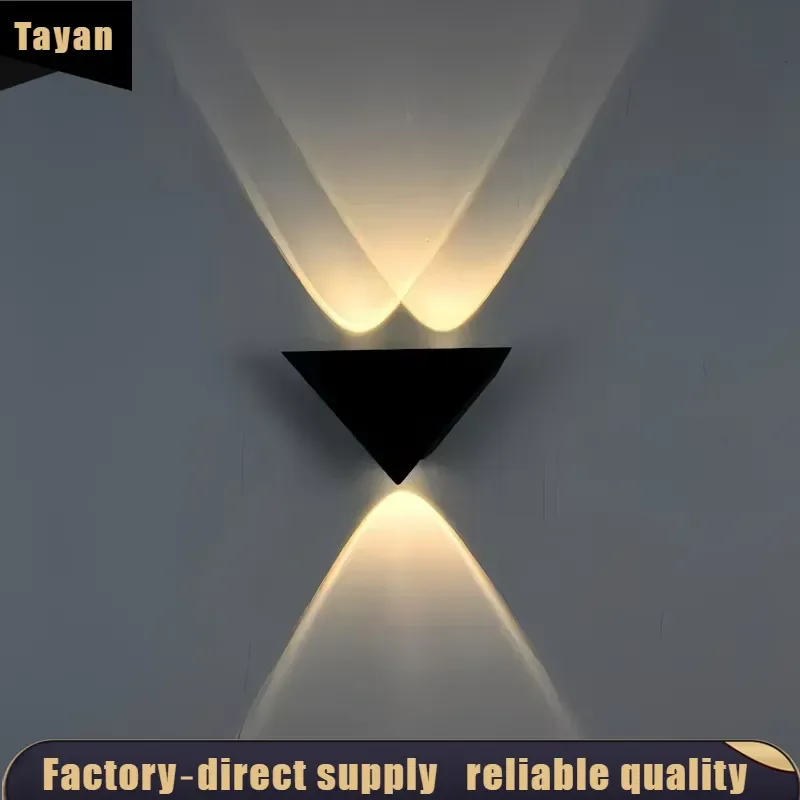 EE1 for Simple Modern Creative Triangle Outdoor Waterproof Wall Lamp for Courtyard Corridor and Living Room Background