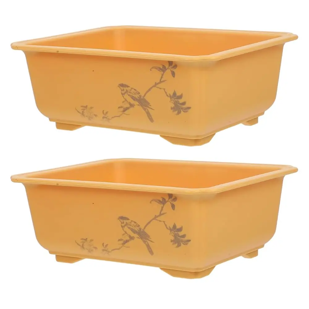 

Прямоугольный контейнер для суккулентов с дренажем для использования в помещении и на улице, прочный пластиковый горшок с дизайном для контроля роста корней и функцией био.