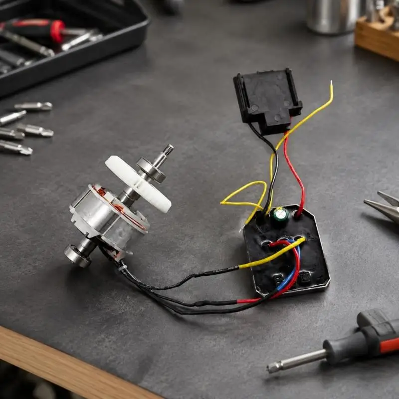 Angled Grinder Motor and Control Assembly with Wiring Control Board, Motor, and Contact Block for MT Grinder Repair Tasks M4YD