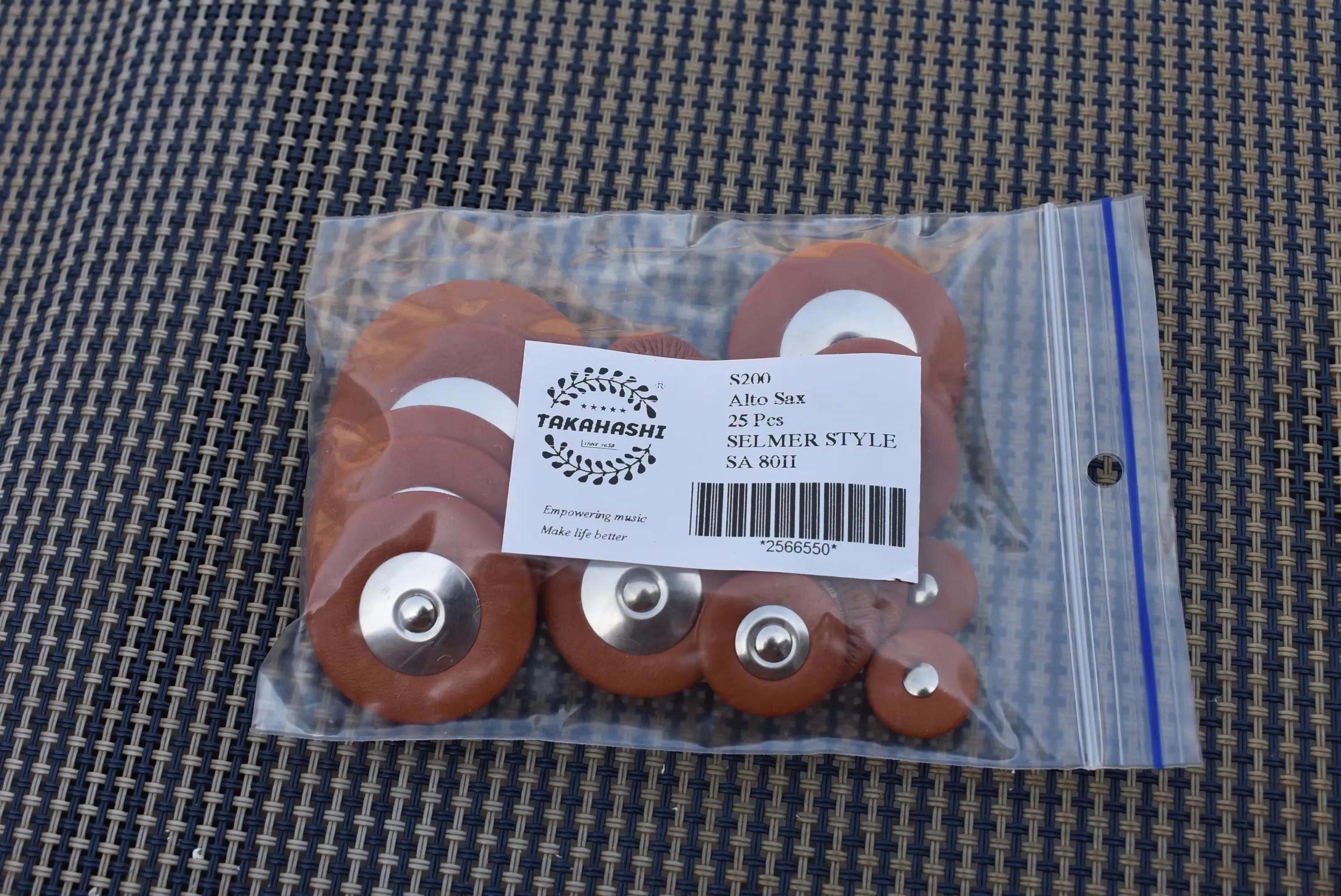 

Alto Saxophone Leather1set Pads Set Selmer Size Professional Grade Repair Parts Accessory for Musical Instrument