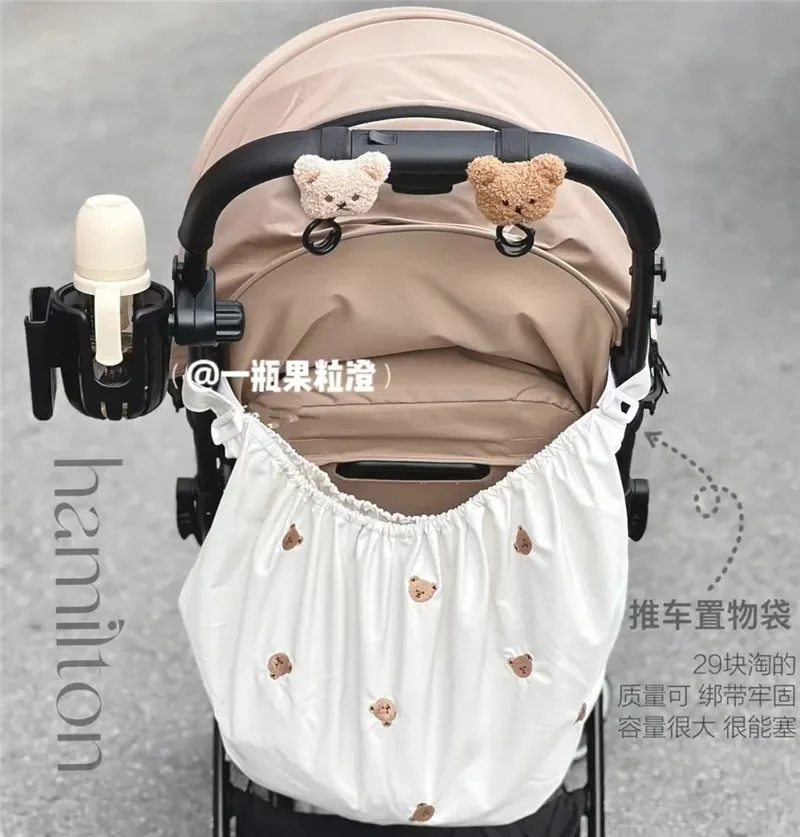 Cute Bear Baby Bag Stroller Hook Pram Rotate 360 Degree Rotatable Cart Organizer Pram Hook Stroller Accessories Mummy Bag Hook
