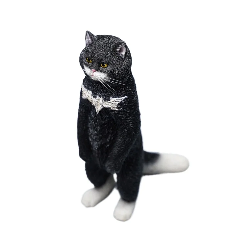 Punished standing cat British short model, creative standing dark knight cat tide play figure ornament