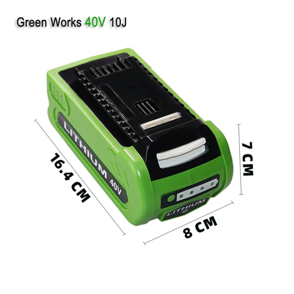 Lithium 40V 3.0Ah/4.0Ah/5.0Ah Replaceable Battery Compatible For Greenworks G-MAX 29462 29482 29252 2901319 Power Tools