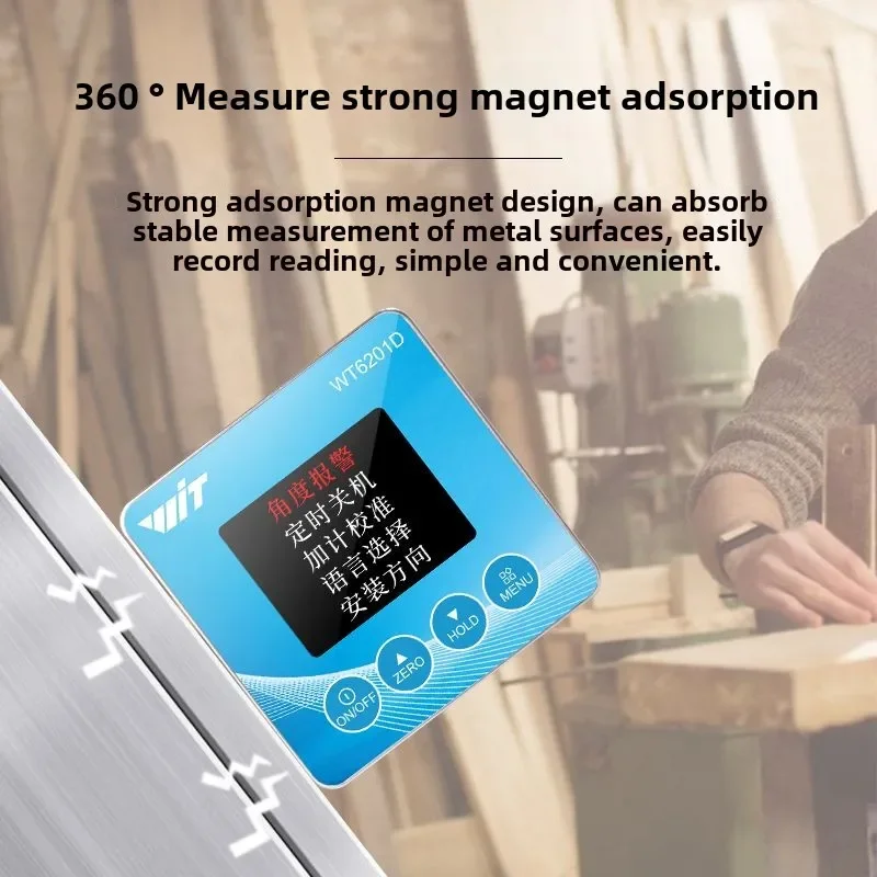 

WT6201D высокоточный инклинометр с цифровым дисплеем и магнитной водонепроницаемой угловой линейкой, маленькая водонепроницаемая IP67