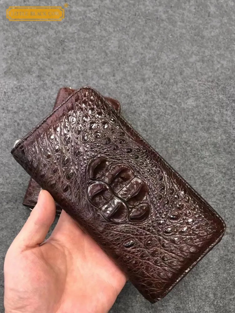 

Men Business Crocodile Genuine Leather Wallet Zipper Long Purse Real Leather Wallets Designer Men Fashion Clutch Bag Card Holder