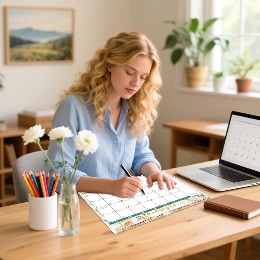 2026 Calendar 14" x 11" Hanging Spiral Bound 2026 Wall Calendar 18 Month Calendar 20252026 from JUL 2025 to DEC 2026 Magnetic F