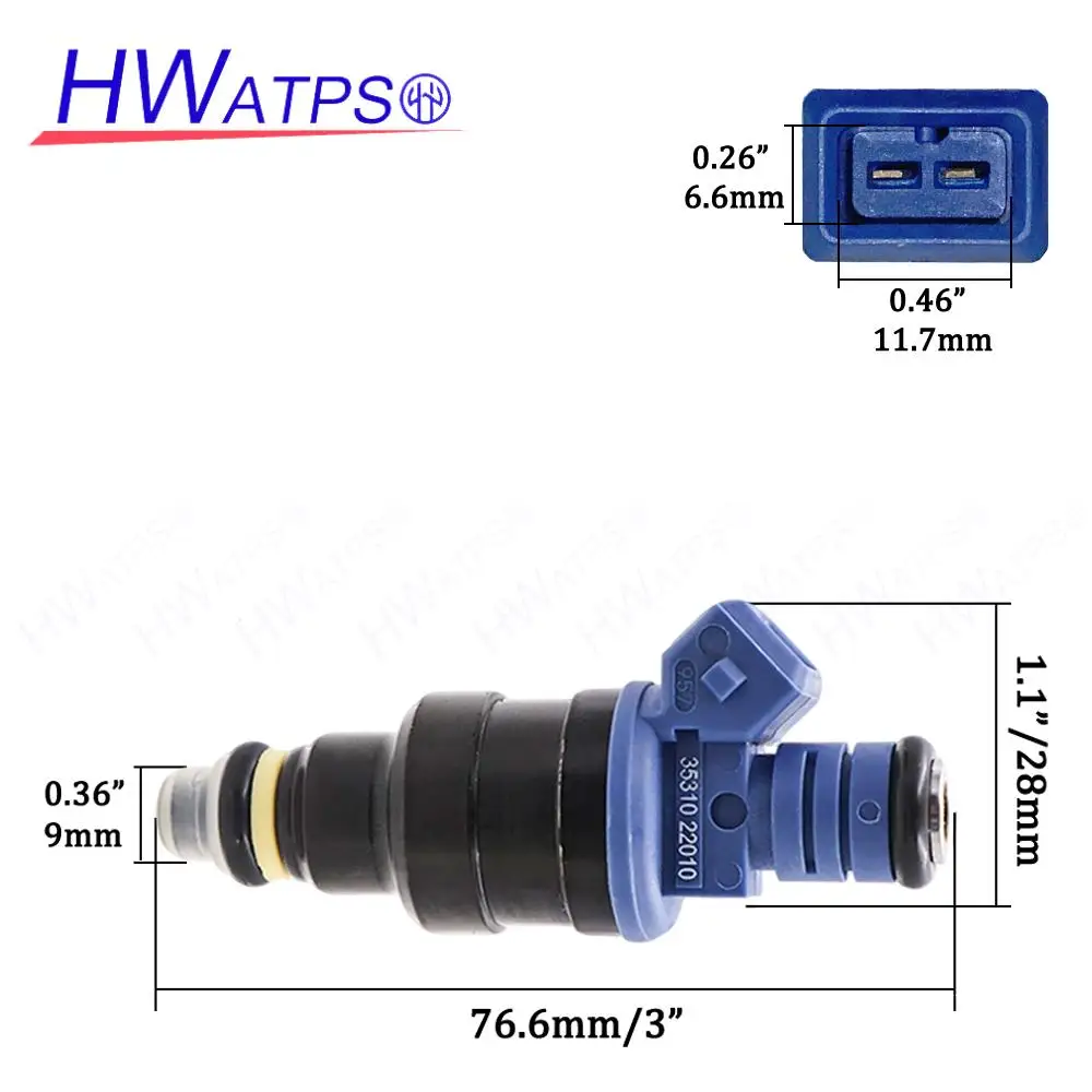 4PCS Fuel Injectors Nozzle Wire 35310-22010 For Hyundai Accent X3 1.3L Scoupe 1.5L L4 1.8L 1990-1995 3531022010 9250930006