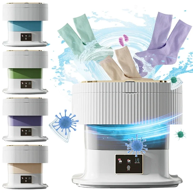 Household Travel Foldable Washing Machine 11.5L Portable Small Spin Dryer Washer For Underwear Baby Socks