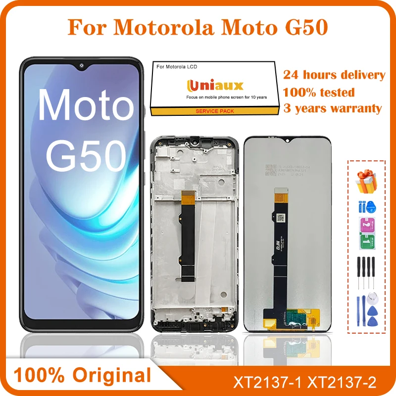 

100% Original 6.5'' LCD For Motorola Moto G50 LCD Display Touch Screen Assembly For Motorola G50 LCD XT2137-1,XT2137-2 display