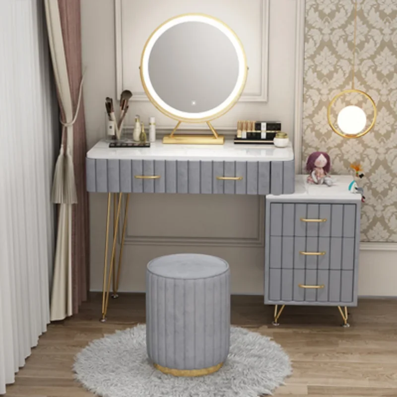 

Vanity Corner Dressing Tables Makeup Mirror Bedroom Modern Storage Dressing Tables Cabinet Tocador Maquillaje Toilet Furniture