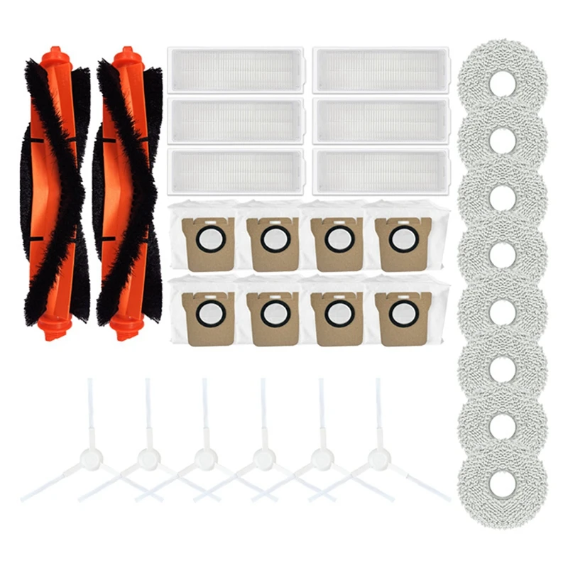 Accesorios para Xiaomi Mijia M30 Pro/C107, rodillo de repuesto, Cepillo Lateral principal, filtro Hepa, paño de mopa, piezas de bolsa de polvo