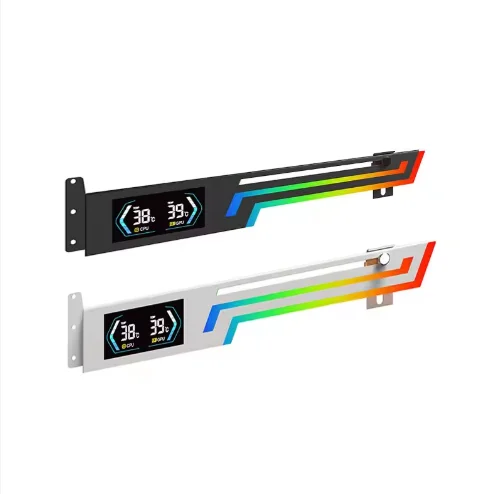 Z-X6 Premium Stylish Metal Design ARGB LED Screen Graphics Card Holder for Desktop Available Stock Computer Accessories