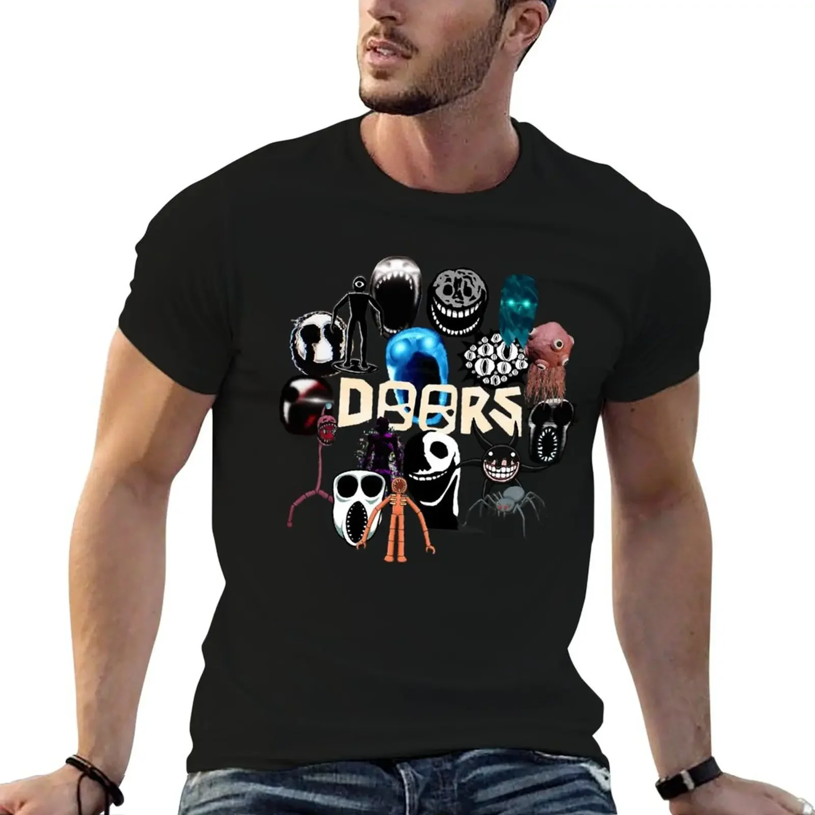 

Doors Entities Everywhere T-Shirt for a boy tshirts personalised summer top Luxury man mens designer clothes