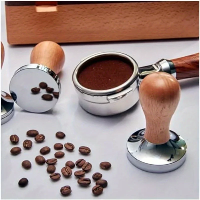 Food Grade 51/53/58mm Coffee Tamper Wooden Handle Barista Espresso maker Grinder Handmade High Quality Hot Sale