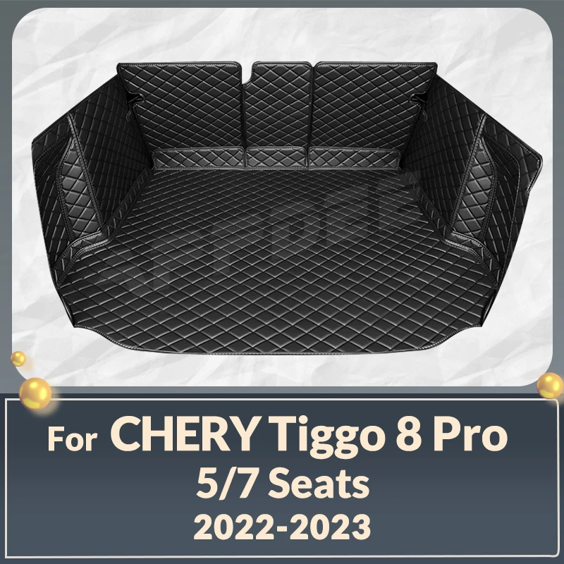 Auto Full Coverage Trunk Mat For Chery Tiggo 8 Pro 5/7-Seat 2022 2023 Car Boot Cover Pad Cargo Interior Protector Accessories