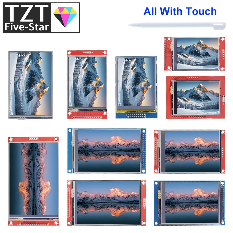 240x320 2.4/2.8/3.2/3.5/4.0 SPI TFT LCD Touch Panel Serial Port Module With PBC ILI9341 2.8 Inch SPI Serial White LED Display