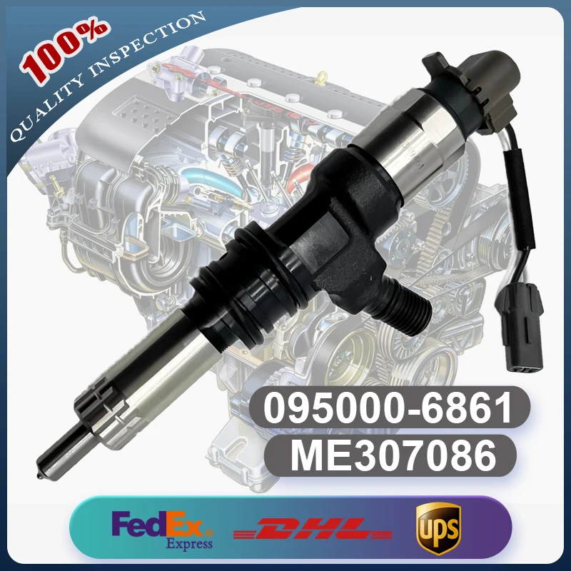 Iniettore di carburante Common Rail 095000-6860 095000-6861 ME304627 ME307086 per motore Mitsubishi 6M60 6M60T camion FH FK FM