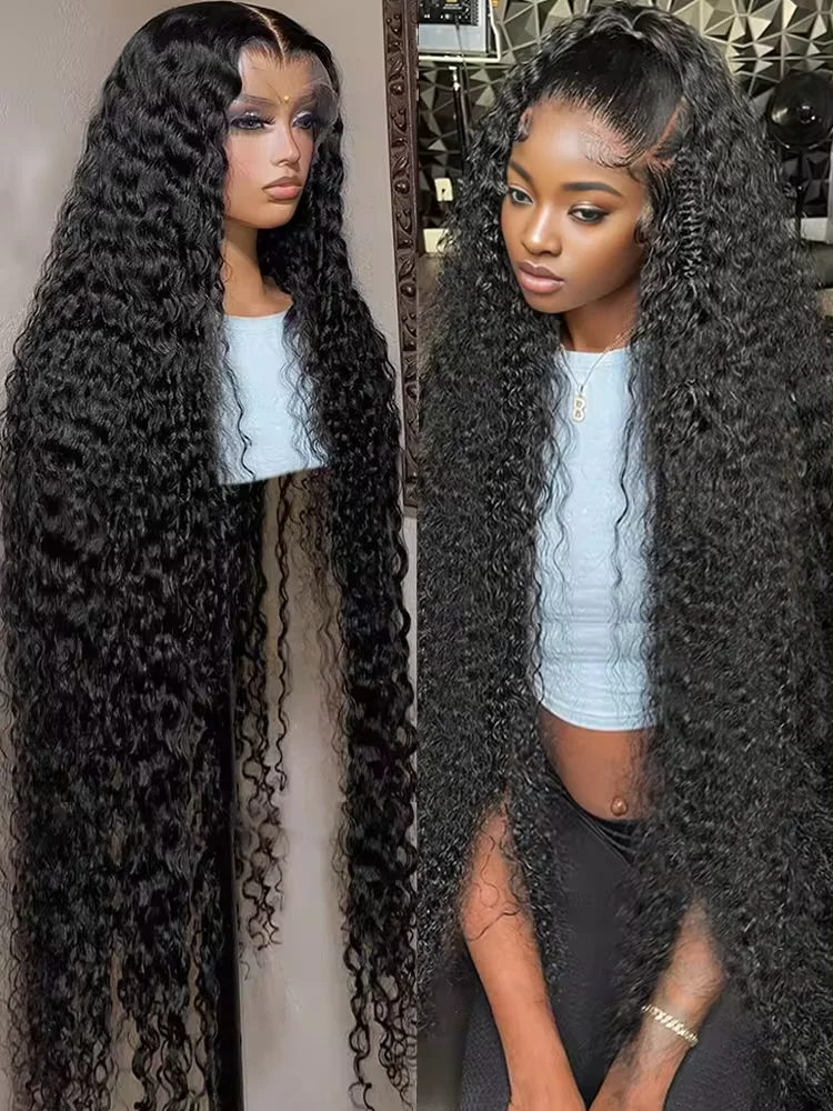 50 Inch Deep Wave 13x6 13x4 HD Lace Front Human Hair Wig 200% Remy Curl 360 Full Lace Frontal Wig Human Hair For Black Women