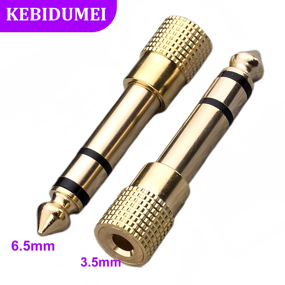 Music Audio Adapter 6.5mm to 3.5mm Jack Converter 3.5 to 6.35 Male to Female Connector for Headphone Amplifier Plug and Play