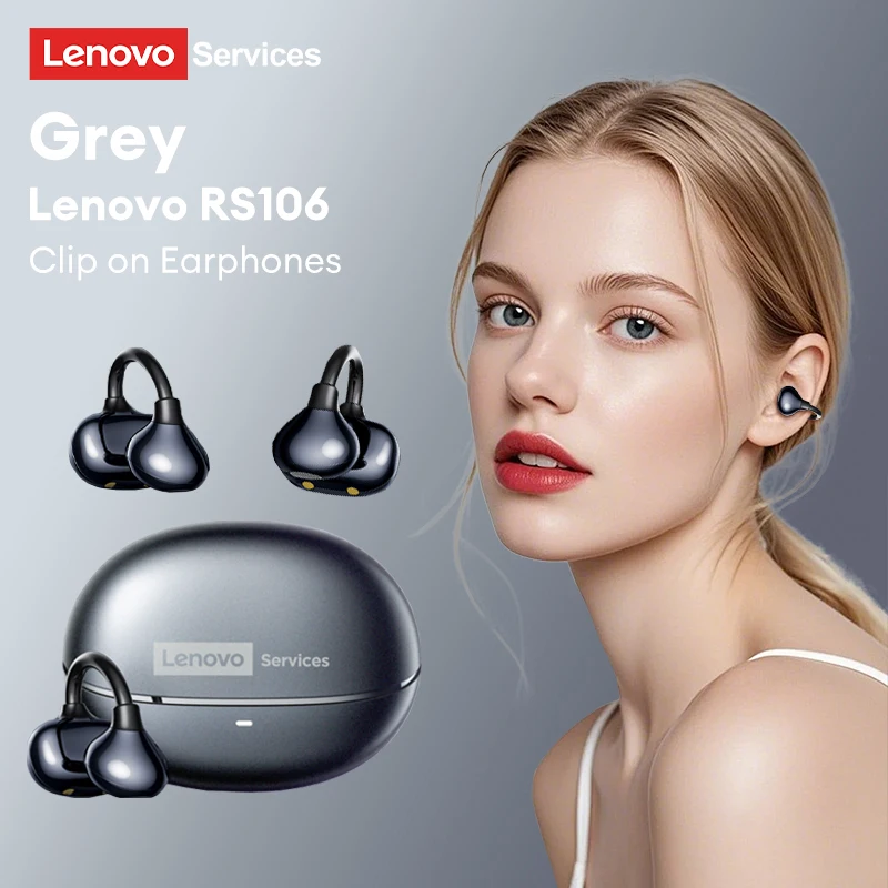 Lenovo Ear Clip Wireless Earphones RS106 Bluetooth 6.0 Open-Ear