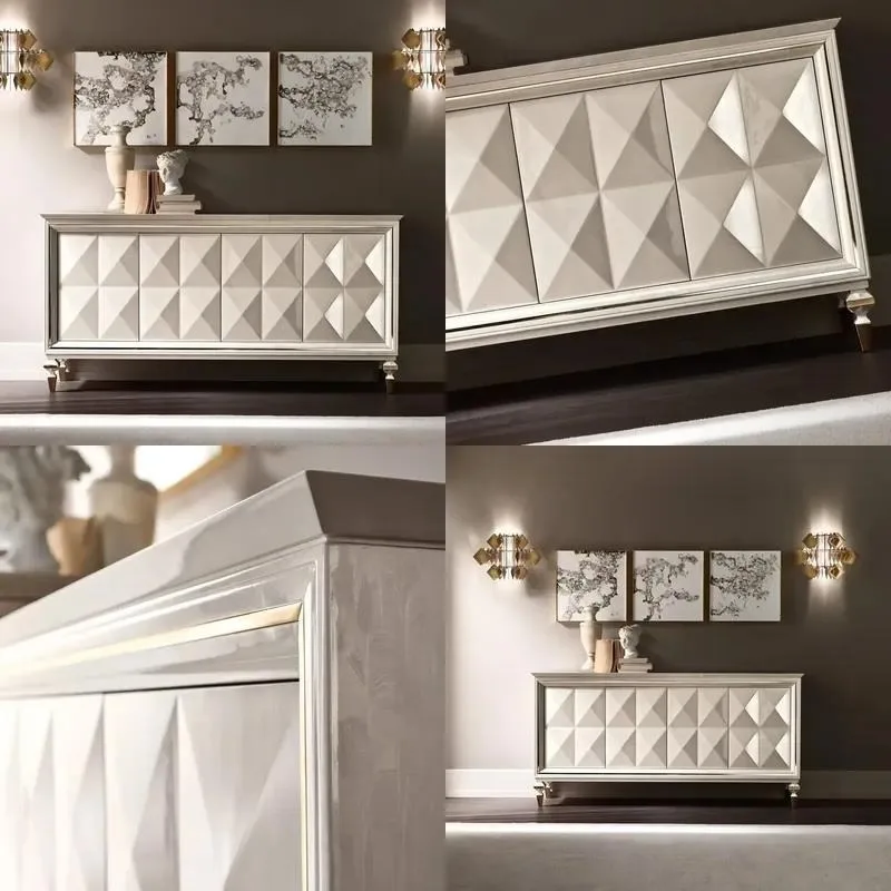 for High-end high-quality solid wood living room cabinet storage rectangular cabinet villa furniture sideboard