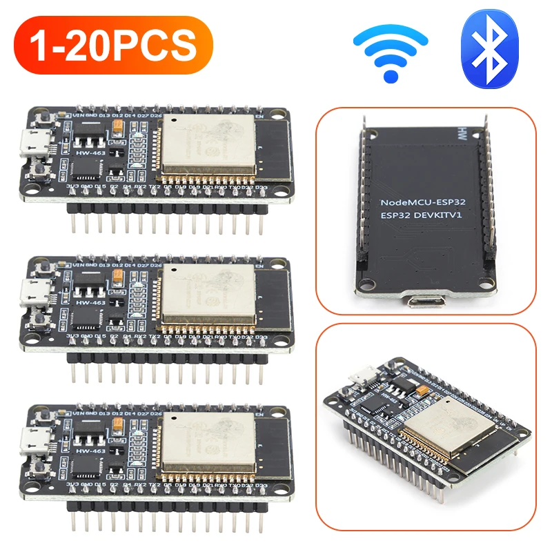 1-20 Pcs HW-463 ESP32 Development Board ESP-32S ESP-WROOM-32 ESP32 Bluetooth-compatible WIFI Dual Core CPU Development Board