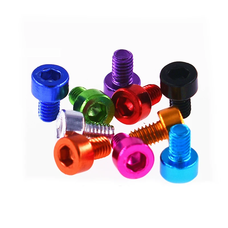 M5 M6 Hex Hexagon Socket Cap Head Machine Screw Bolts Colourful Aluminum Alloy 7075 Allen Screw Length 6-40mm