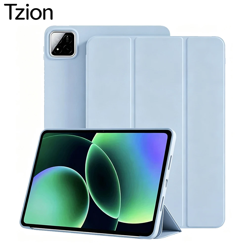 For Xiaomi Pad 7/7 Pro 11.2-Inch 2024, for Xiaomi Pad 8/8 Pro 11.2-Inch, 2025, Tablet Case Tri-Fold Stand Flip Smart Cover