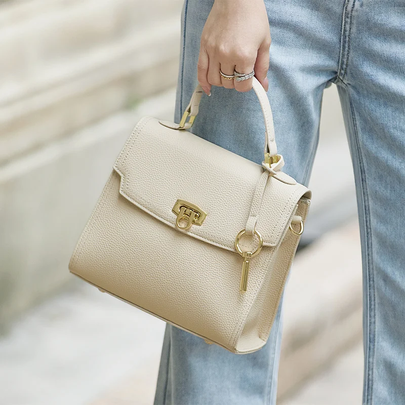 ZOOLER Genuine Leather Female Bags  Single Shoulder Handbags for Women Trend 2026 Luxury Brand Bag Designer Purses Rice #SC1513 view 3