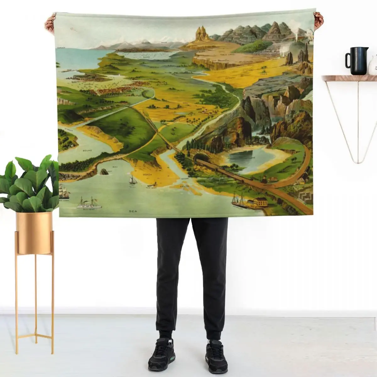 Geographical Definitions Illustrated, 1893 by Levi Yaggy Throw Blanket anime Beautifuls Soft Big Blankets