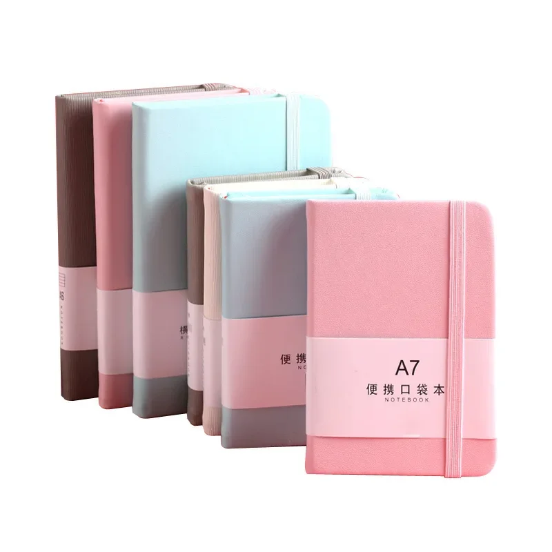 Notebook A7 Beautiful Pockets Mini Portable Notebooks Business Stationery Thick Female Small Journal For school Weekly