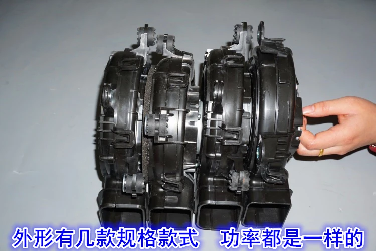 日本の熱風カークーリングブロワー12v70w dcブラシレスターボファン速度レギュレーター高出力バイオレット車用