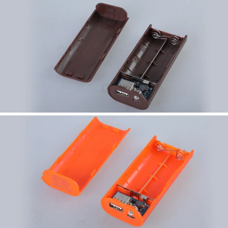 Держатель батареи 18650, чехол с блоками питания, USB-выход для телефона, планшета, чехол для зарядки аккумулятора со светодиодной подсветкой (батарея в комплект не входит)