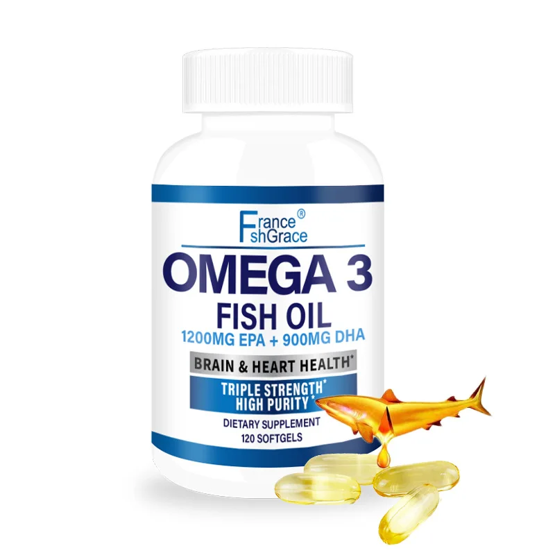 1 bottle Omega 3 Fish Oil Supplement , Pure EPA DHA Omega 3 Supplements Nerves and Joints, for Women and Men