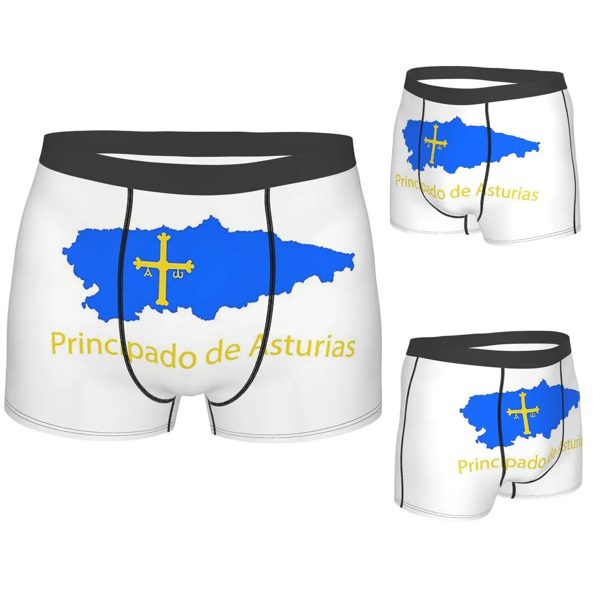 

Boxer Underpants Shorts Asturias Flag Panties Male Soft Underwear for Homme Man Boyfriend Gift