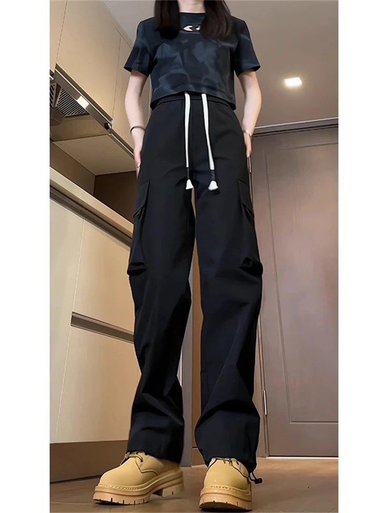 

Американские ретро-брюки Dstring Work Pants: модные мужские функциональные повседневные брюки свободного кроя с прямыми штанинами