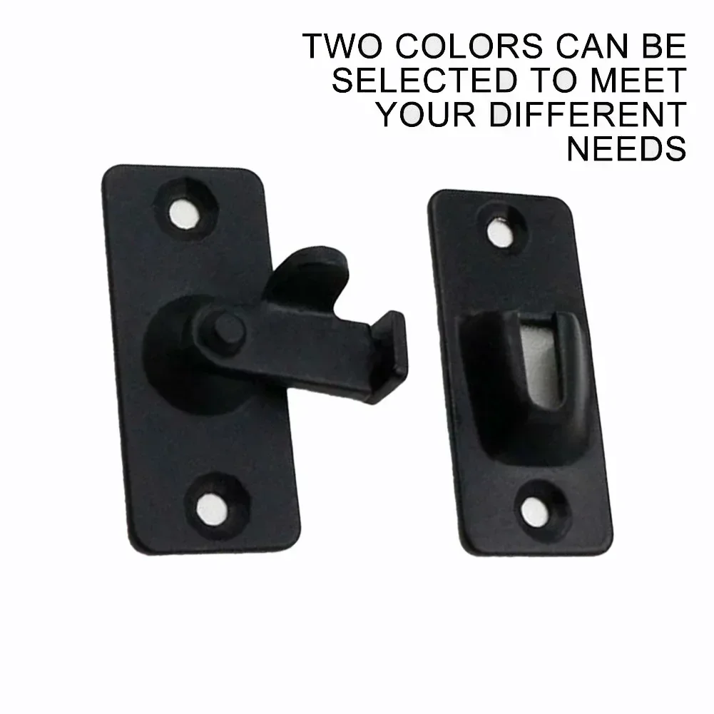 

Right Angle Lock Buckle 1.73 X 0.74in Black Corrosion Resistant For Sliding Door Latch Lightweight High Quality