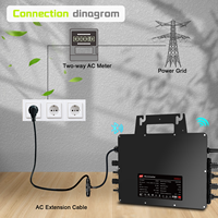 2500W Solar MPPT Micro Inverter Grid on Connected Solar Converter Home Grid on System Max Use for 4pcs each 500-700W Solar Panel