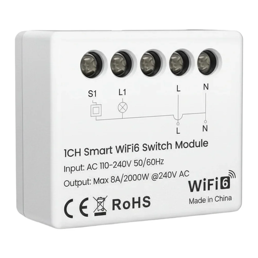 

Compact Smart WiFi OnOff Switch with Remote Functionality and Reliable Signal Relay for Extended WiFi Coverage