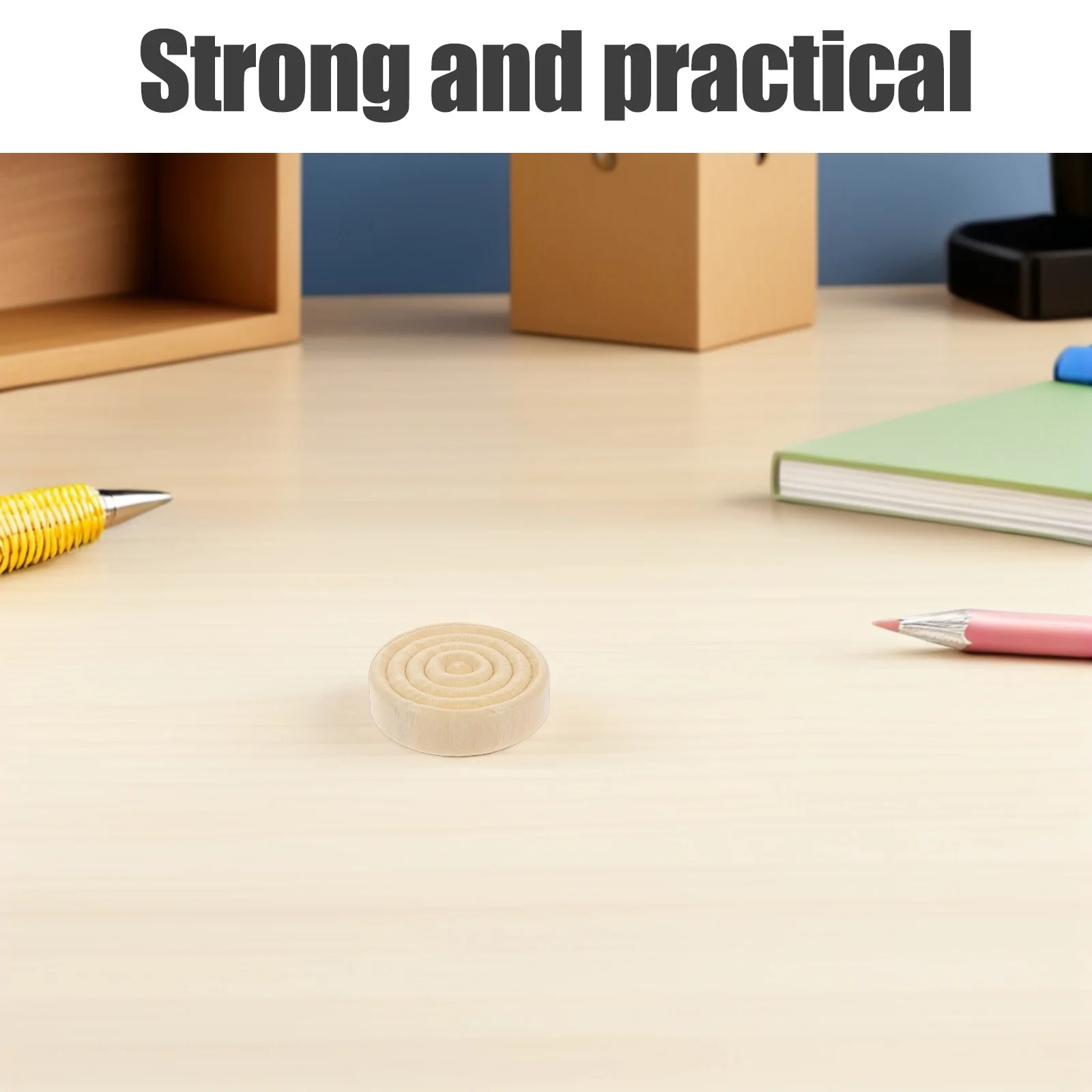 

24pcs Jumping Wooden Checkers Replacement Wood Pieces Round Pieces Board Accessory For