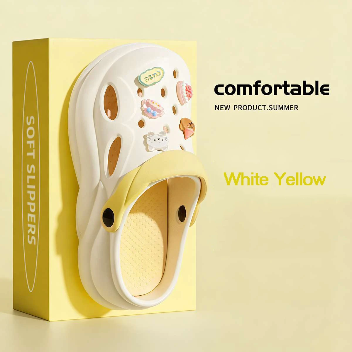 

2026 Soft Bottom Summer Beach Slippers Fashion Women Garden Clogs Shoes EVA Casual Comfortable Outdoor Sandals Home Shower Clogs