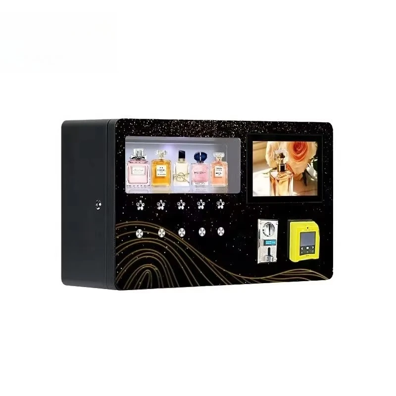 Custom Smart Perfume Vending Unit Metal Casing Self Service Fragrance Sampler Safe Credit Card Payment Mechanism