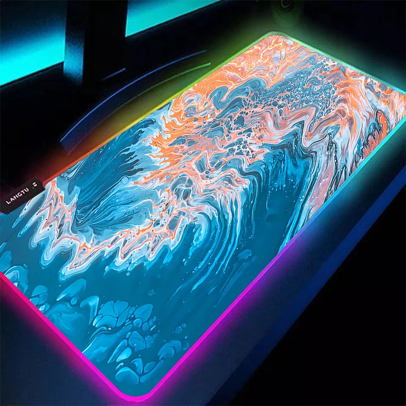 Alfombrilla de ratón, accesorios para juegos de Anime, alfombrilla para teclado Varmilo, alfombrilla de escritorio RGB, alfombrilla para jugador, alfombrilla para ratón líquida Strata, alfombrilla para ratón LED