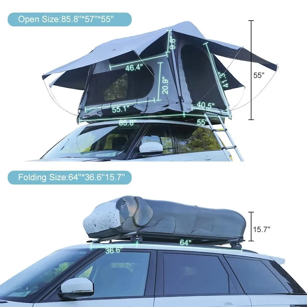 Inflatable Car Roof Tent Hard Shell Rooftop Tent