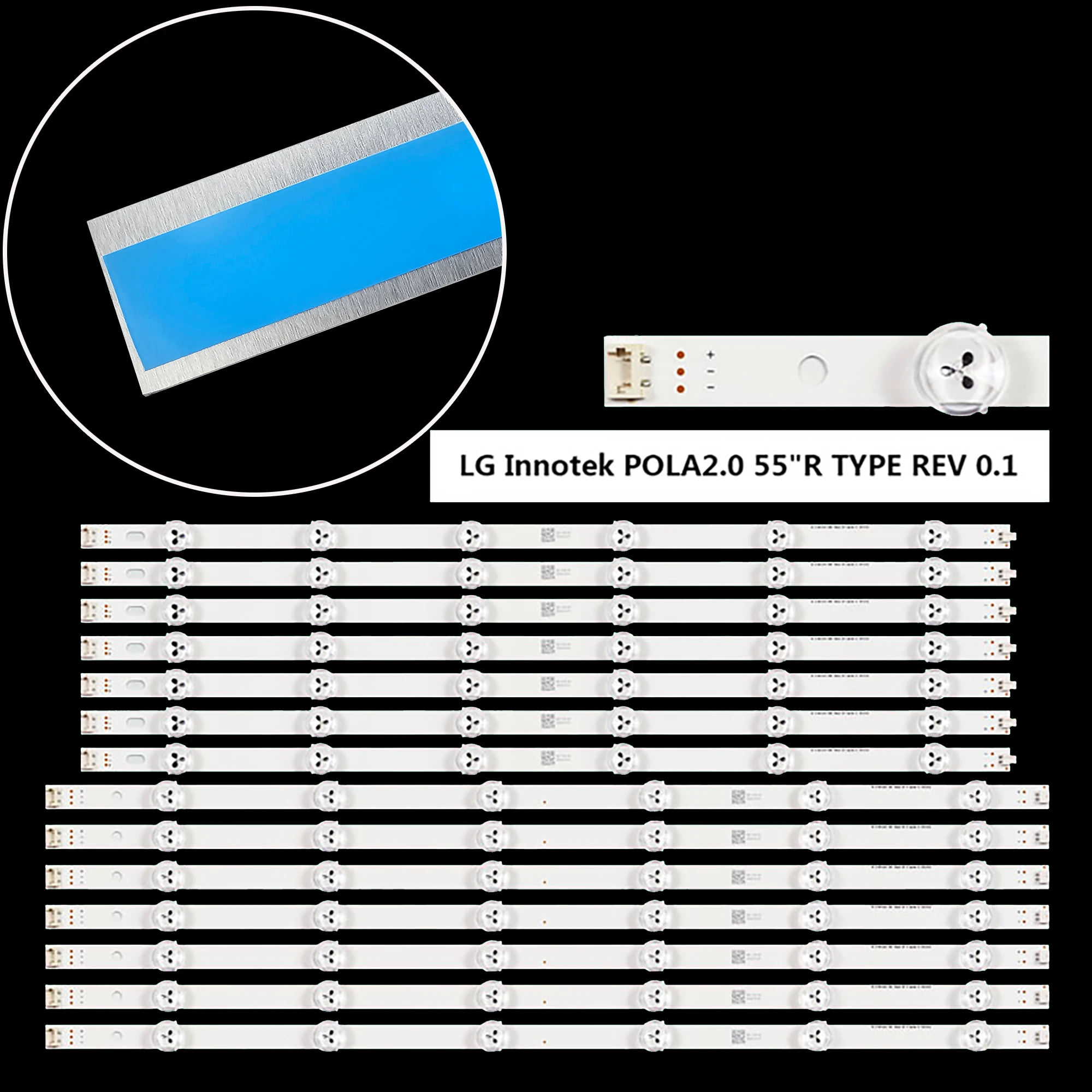 Strip lampu latar LED untuk 55LA6136 55LA621S 5555ln5600 55LN5700 Strip 5555ln5710 55LN5750 750