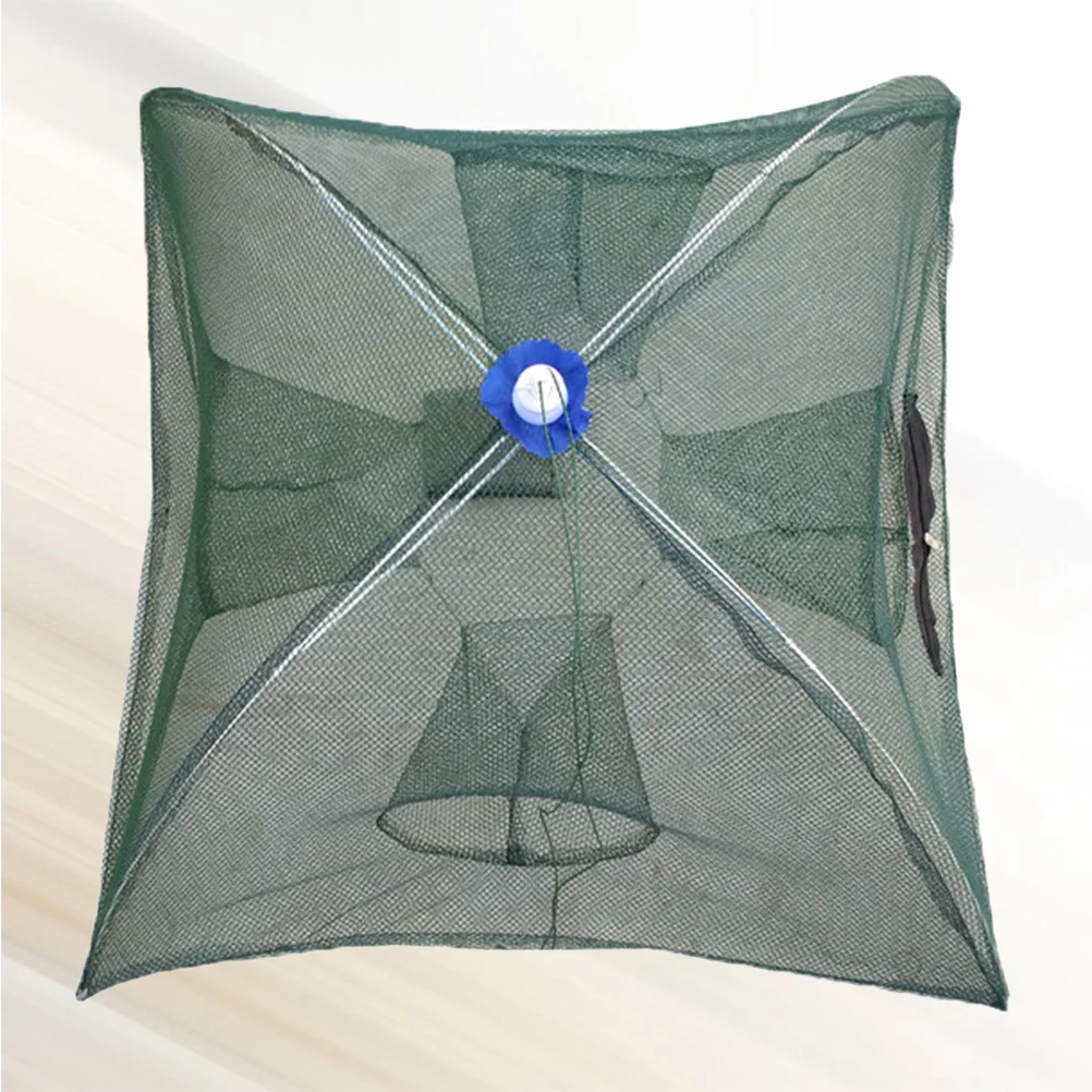 Foldable Crab Net Trap Cast Dip Cage Fishing Net for Fish Minnow Crawfish Shrimp Umbrella Design (Twelve Entrance)