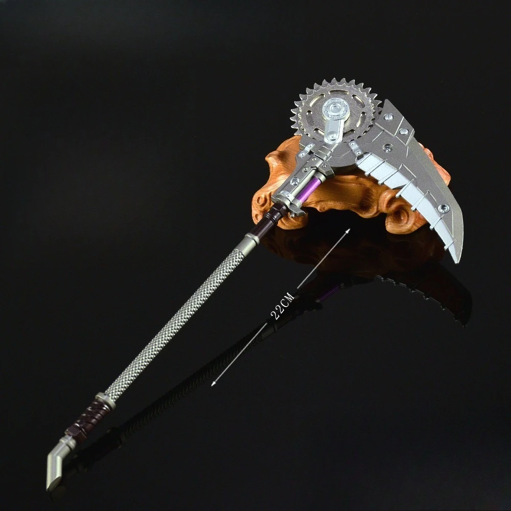 โมเดลอาวุธ Shattered Blade ของ Zhan Kama จากเกม Game for Peace ขนาด 22 ซม./8.66 นิ้ว ทำจากโลหะทั้งชิ้น งานฝีมือ ของตกแต่ง ของขวัญสำหรับเด็กผู้ชาย