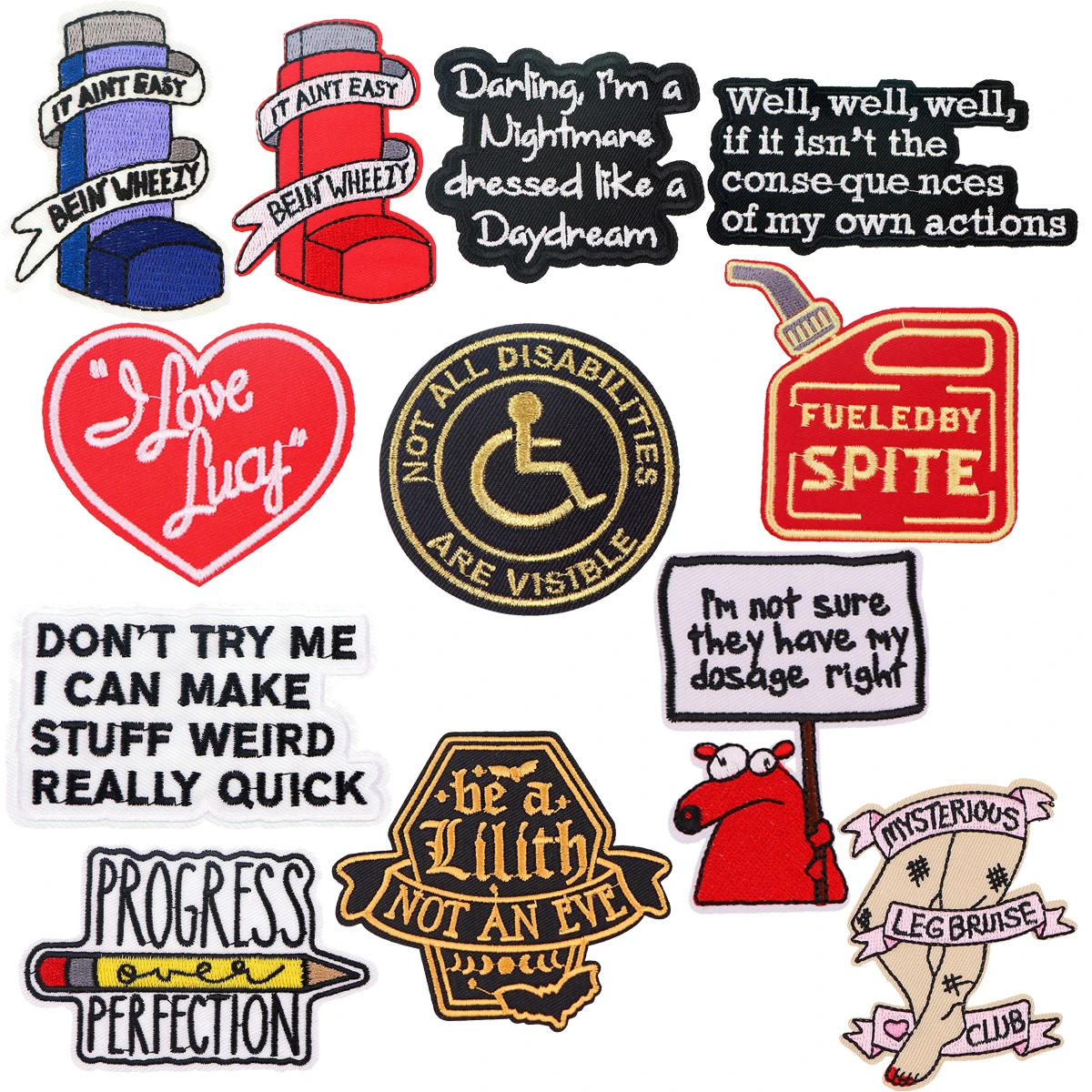 

Motivational Phrase Patch Embroidered Quotation Patches On Clothes Iron On Patches For Clothing DIY Patch Jackets Sew Stickers