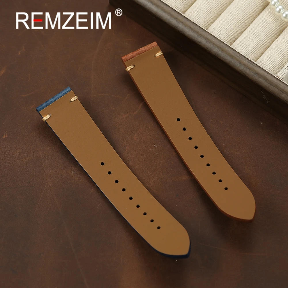 Верхний слой из воловьей кожи, ремешки для часов из натуральной кожи, 20 мм, 22 мм, сменные ремешки для часов в стиле ретро, аксессуары для часов