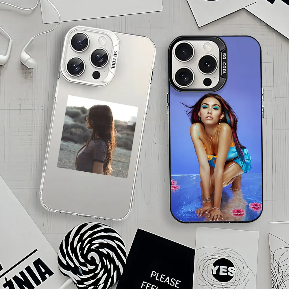 Singer Madison Beer For iPhone 11 12 13 14 15 16 Pro Max Plus Black White Shockproof Cover Laser IMD Phone Case